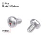 sourcing map Machine Screws Plate Phillips Head Screws Bolts M3