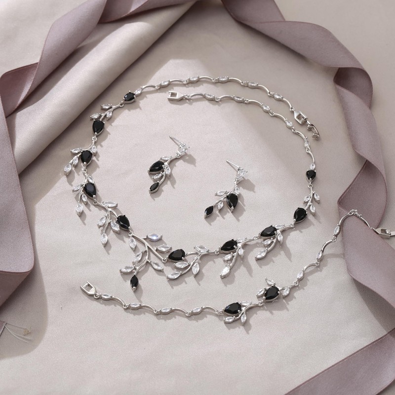 Ever Faith Party Jewellery Set for Women, Sparkly Cubic Zirconia