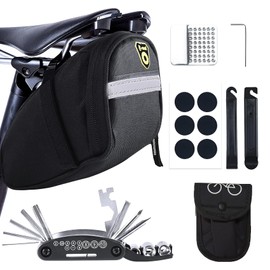 Bolsa para Bicicleta con Kit de Herramientas, Bolsa Reflectante Impermeable Portátil con Kit Herramientas Reparación para Bicicleta Carretera Montaña MTB