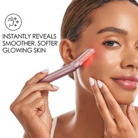 JAPONESQUE SKINTherapy LumeBlade Facial Dermaplane Razor with Soothing, Red Light Therapy at the Blade, Includes 2 Replacement Blades