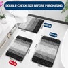 smiry Microfiber U-Shape Toilet Mat, Non-Slip Shaggy Soft Pedestal Mat