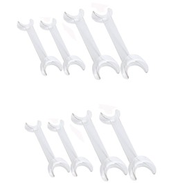 Angzhili 8 Pcs T-Shape Cheek Lip Retractor,Double Head Mouth Opener Cheek Retractors for Teeth Whitening,Dental Orthodontic Tool（Clear）
