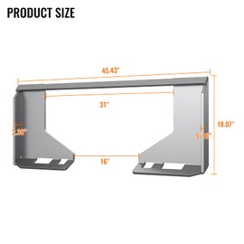Sulythw Universal 5/16" Skid Steer Attachment Plate, Heavy Duty Skid Steer Quick Attach Mount Plate, Skid Steer Mounting Blank Plate Compatible with Kubota, Bobcat Tractors