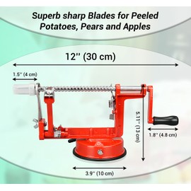 ARSUK Apple Peeler - Potato and Vegetable Peelers for Kitchen, Fruit Peeling Machine, Stainless Steel Corer Cutter Slicer Spiral Peel Tool - Easy to Use