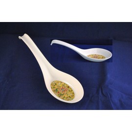 Lucky Star Chinese Style Melamine Plastic Spoon W/Hook End Serving Spoon, Dynasty, 8.5" Length (144, 8.5 inch)
