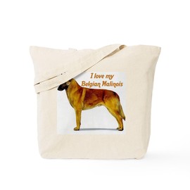 CafePress Belgian Malinois Tote Bag Reusable Natural Beige Canvas Shopping Bag
