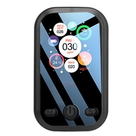 Air Quality Monitor PM2.5 PM10 PM1.0 Detector Humidity Tester LCD Display Portable Mini Air Quality Meter Black