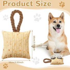 Suilung Passover Bone Squeaky Dog Toy Passover Themed Seder Puppy Teething Toys Animal Rope Gifts for Dog Owners Judaica Jewish Holiday Party Favors Chanukah Accessories(Matzah)