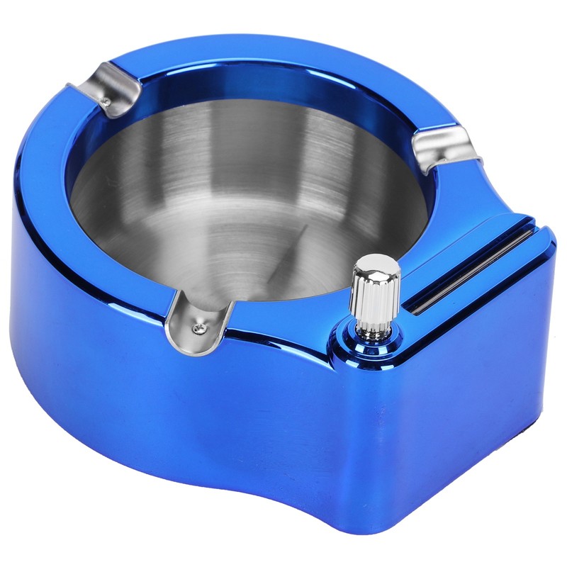 Stainless Steel Ashtray with Matches Lighter Function for Home Office