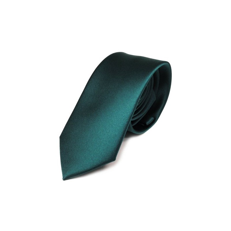 TigerTie Slim Satin Tie in Solid Colour in Various Colours