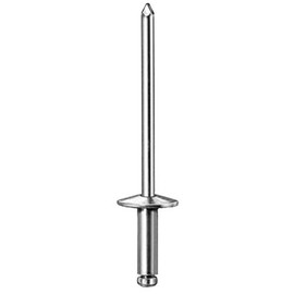 AMZ Clips And Fasteners 100 1/8" All Aluminum Panel Blind Rivets 3/16"-1/4" Grip (100) Large Flange