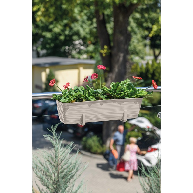 Dunes Clamp-on Universal Fit, Adjustable Planter Box Rail Brackets for