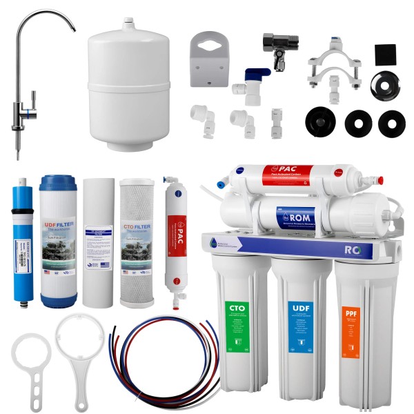 Universal 5 Stage Reverse Osmosis Water Filtration System Purifier 0.0001μm