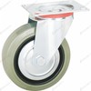 Caster 4" Swivel Gray Elastic Rubber with Nylon Core