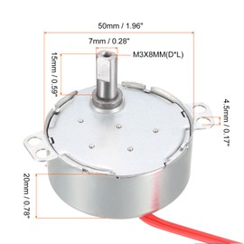 Rebower Turntable Synchronous Motor 50-60Hz 24 VAC CW 4W (5-6RPM) Electric Motor Turntable Motor for Cup Fan