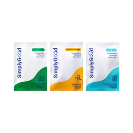 SimplyGood Multi-Pack | All Natural and Eco-Friendly Cleaner refill for Multi Purpose, Bathroom, Glass cleaning (1 of each variant, 16.9 fl oz/packet)