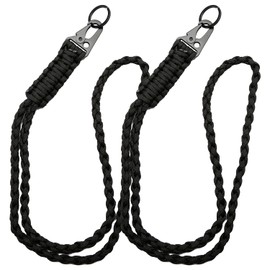 Vanyibro 2 Pcs Paracord Lanyard Set,Durable Neck Lanyards with Zinc Alloy Clips for Keys, ID Cards, and Outdoor Activities
