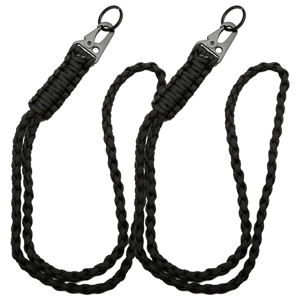 Vanyibro 2 Pcs Paracord Lanyard Set,Durable Neck Lanyards with Zinc