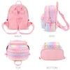 mibasies Mini Backpack for Girls Kids Rainbow Purse Dance Bag