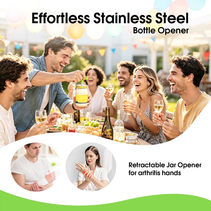 4Pcs Retractable Jar Opener for Arthritis Hands Multifunctional Adjustable 2026