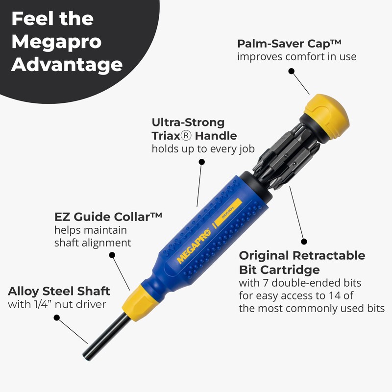 Megapro 151NAS-CS 15-In-1 Original NAS Driver, Blue/Yellow