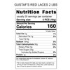 Gustaf's Shoestring Red Strawberry Licorice Laces 2 pounds