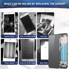 YWLRONG for Motorola Moto G Play 2024 Screen Replacement for Moto G Play 2024 XT2413 LCD Display Touch Screen Digitizer Assembly Replacement with Tools（with Frame）