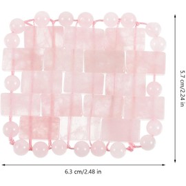 Máscara Ocular para Ojos Cristal Natural de Masaje de Cuarzo, Relajación Cuidado Diseño Cómodo y Creativo Facial Después del Sol para Niñas