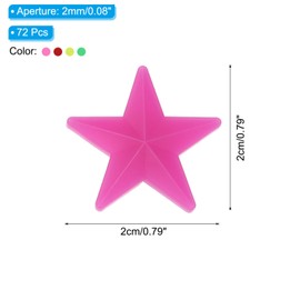 PATIKIL Bike Wheel Spokes Beads, 72 Pcs Colorful Bicycle Spoke Decoration Resin Clip Beads Spoke for Bike Accessories (Pentagram), Multicolor