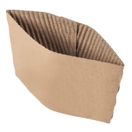 Kraft Paper Hot Cup Sleeve Jacket Holder | Corrugated Cardboard Protective Hot And Cold Insulator | Espresso Coffee Milk Tea Beverage And Hand Protector (Kraft, 1000)