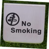 ULTECHNOVO 3pcs Stainless Steel No Smoking Table Tent Sign Double-sided