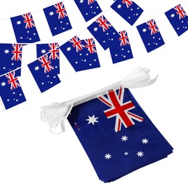 Anley Australia String Flag Pennant Flags, Patriotic Events 26th of January Australia Day Australian National Day Decoration Sports Bars - 33 Feet 38 Flags