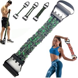 Natural Latex 3-Hole Resistance Stretcher,Chest Expander Stretch Bands for Men,2025 New 3-Way Natural Latex Resistance Band (gerrn)