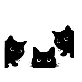 Cat Cat Cat Funny Parody Sticker for Entryway, Door, Car, Motorcycle, Etc. Quality Material Resistant for Outdoor Use (3 Kittens 2)
