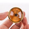 Gold Round Glass Analog Hygrometer for Humidors for Guitar Violin