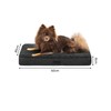 lionto Hundebett orthopädisch, 60x40x8 cm, Robustes Hundekissen mit weichem Plüsch,
