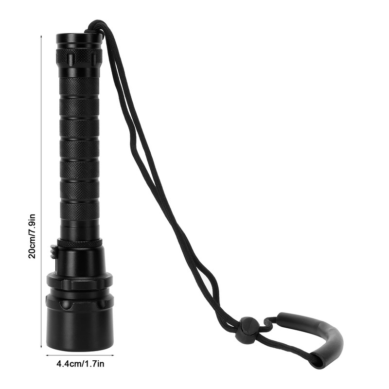 Bright Flashlight Aluminum Alloy 2000LM Long‑Range Electric Torch for Underwater