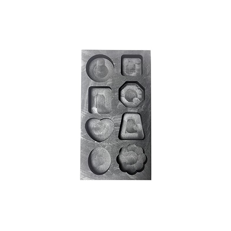LLF 8-in-1 Graphite Casting Mold for Metal Refining, Scrap Gold