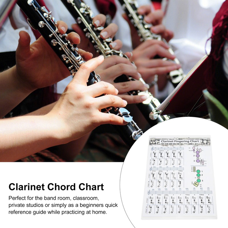 Clarinet Fingering Chart Clarionet Chords Poster Training Chart Musical Instrument