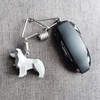 MOODTOWN Handcrafted Stainless Steel Dog Keychain Gift for men and
