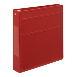 Carstens 1.5- Inch Heavy Duty 3-Ring Binder - Side Opening (Brick Red)
