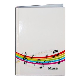 BookFactory Music Notebook/Music Journal - 120 Pages, Laminated Color Cover, Smyth Sewn Hardbound, 8" x 10" (12.7cm x 17.7cm), 10 Staves per Page Format (LOG-120-SCS-VG-(Music))