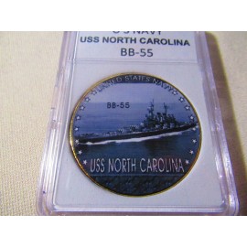 US NAVY - USS NORTH CAROLINA / BB-55 Challenge Coin