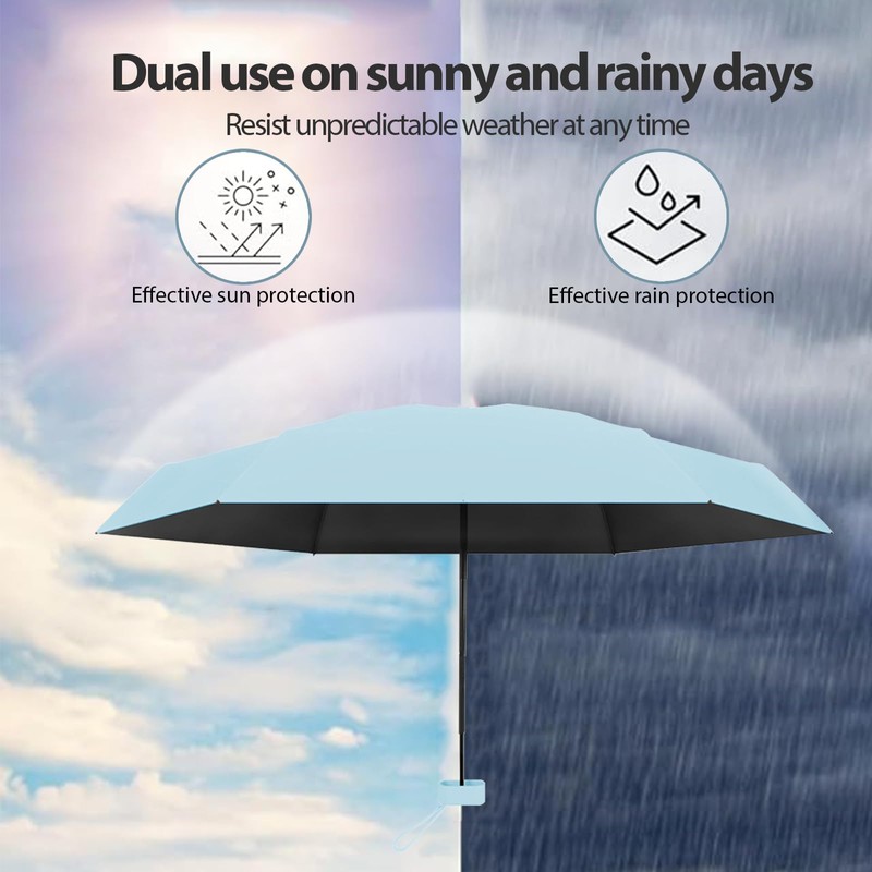 Sykerout Umbrella, Mini Umbrella, Pocket Umbrella, Compact Umbrella, Mini Foldable