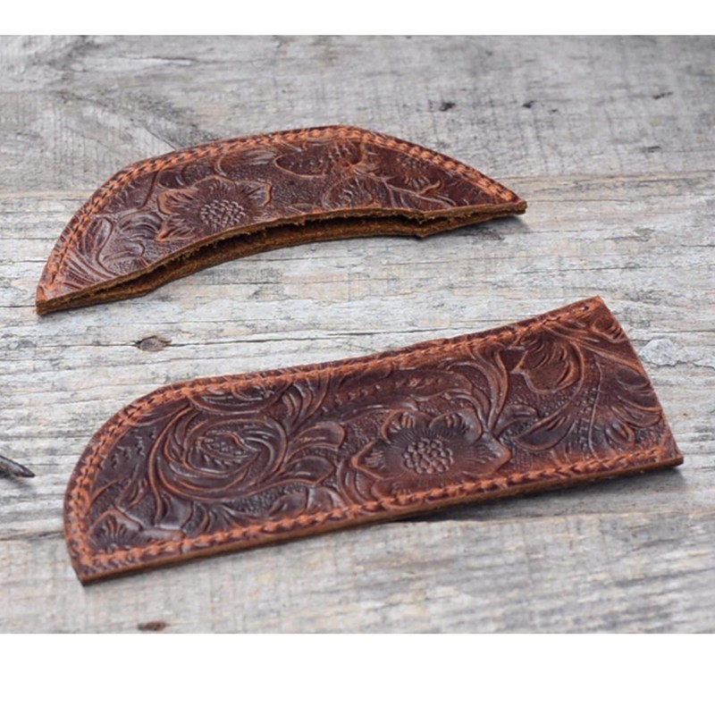 JJNUSA Leather Cast Iron Handle Cover，Skillet Handle Cover, Handmade Leather