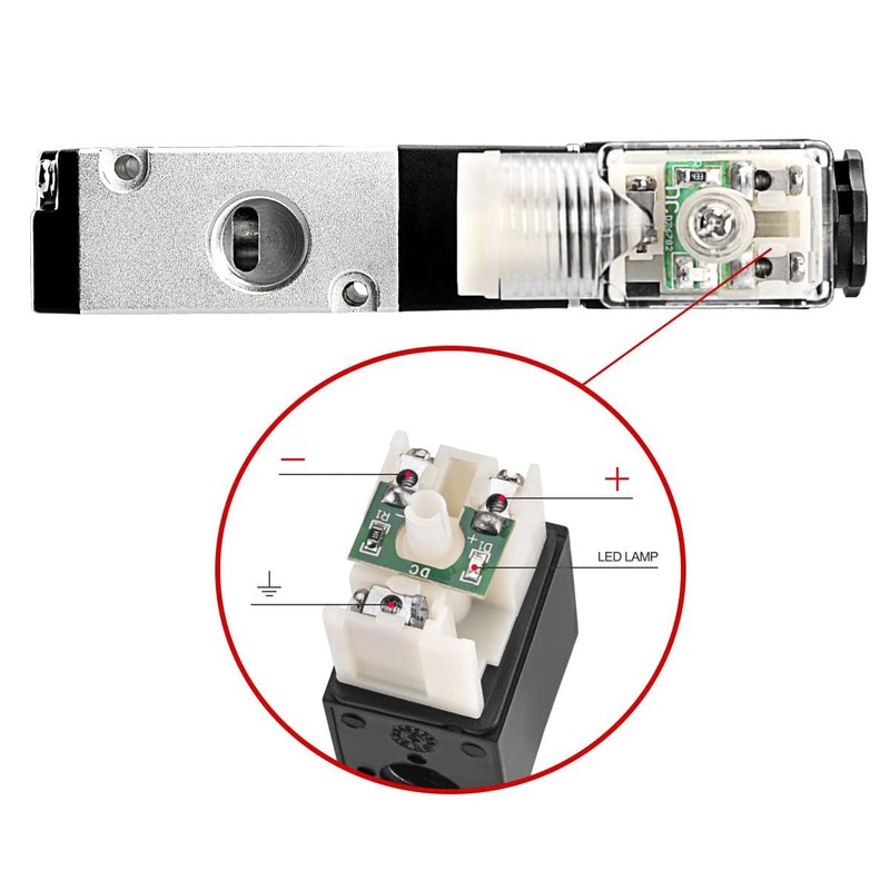 Heschen Electrostatic Solenoid Valve, 3V210-08, 24VDC, 4.8W PT1/4, 3/2-Way, CE