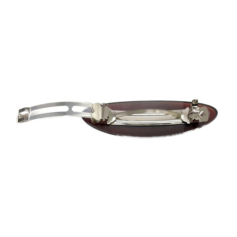 Gachipin No-Slip Barrette Oval Gloss Barrette (Black)