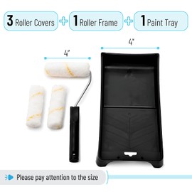 Bates Paint Tool Set - 4" Roller, Foam & Mini Rollers, Tray & Covers