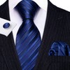 Barry.Wang Corbata clásica de seda para hombre, corbata de regalo