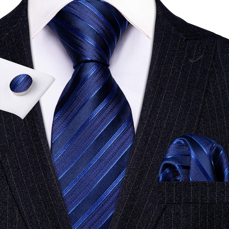 Barry.Wang Corbata clásica de seda para hombre, corbata de regalo